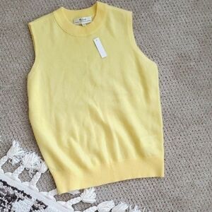 Yellow Sleeveless Women's Sweater